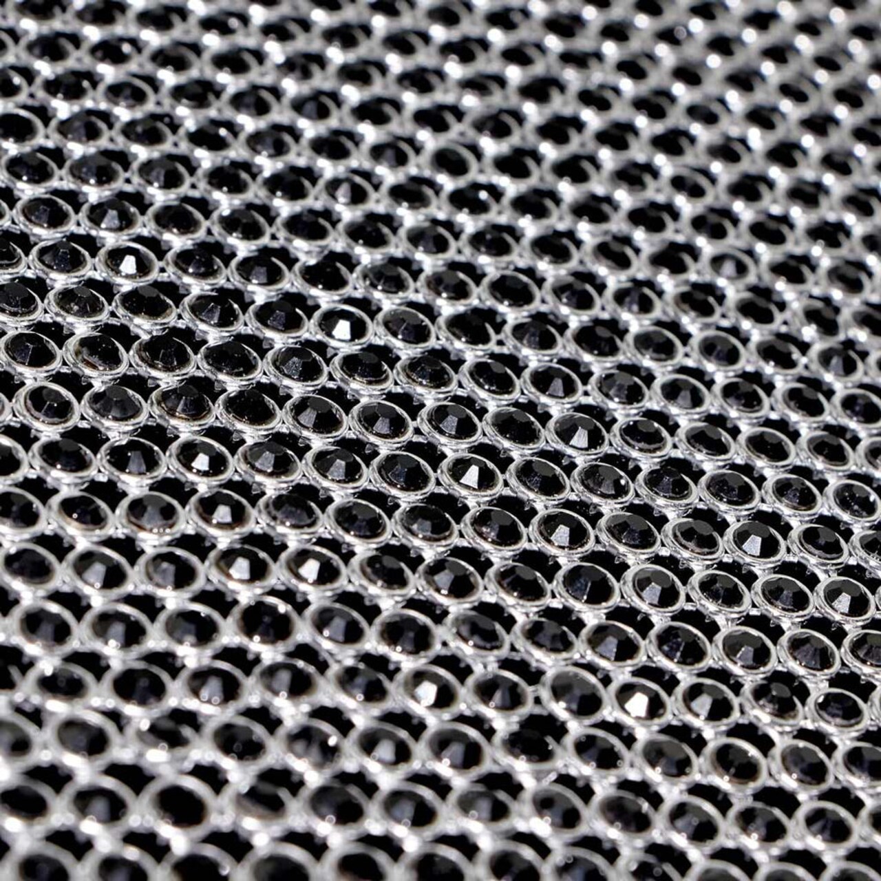 1 Yard Rhinestone Aluminum Scale Mesh Fabric 21" x 62" Length by Width